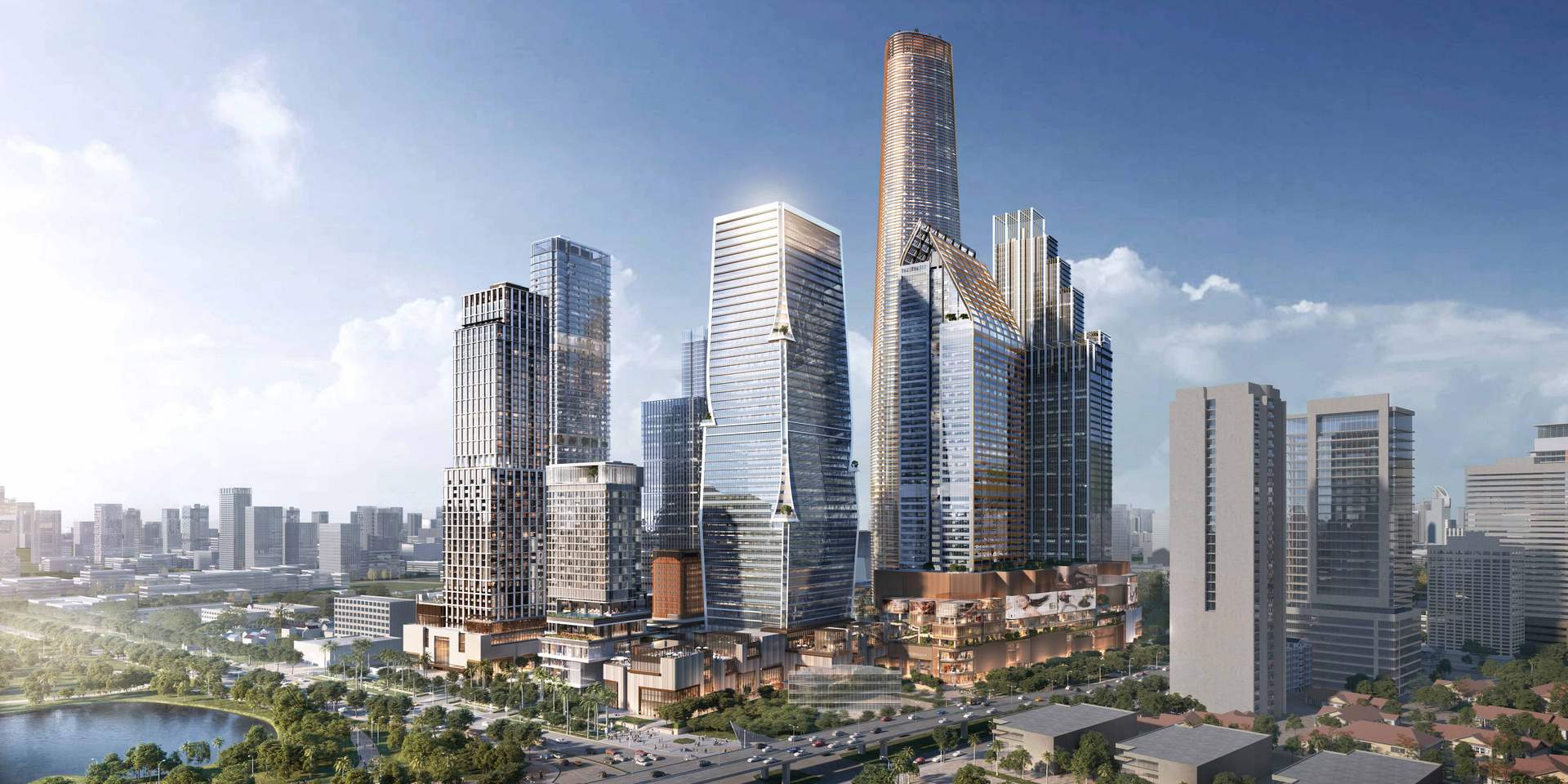 อาคารสํานักงานให้เช่า ออฟฟิศให้เช่า สีลม พระราม 4 ลุมพินี อาคารวัน แบงค็อก One Bangkok Tower